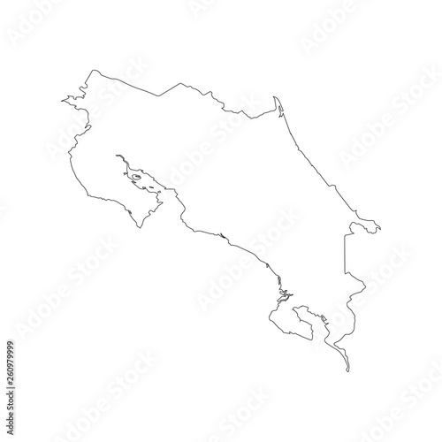 black outline of Costa Rica map