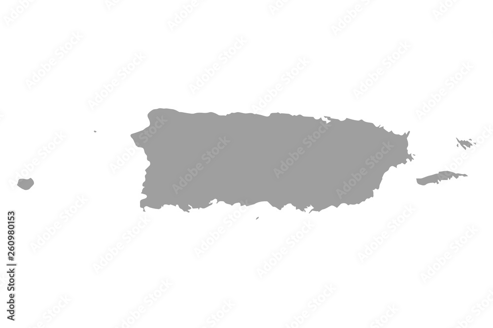 High detailed vector map puerto Rico