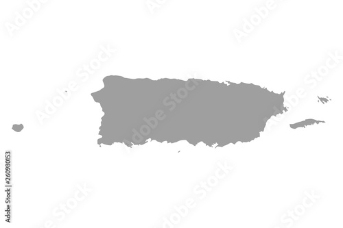High detailed vector map puerto Rico photo