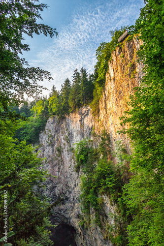 The Macocha Gorge, sinkhole in the Moravian Karst cave system, Czech Republic, Europe.