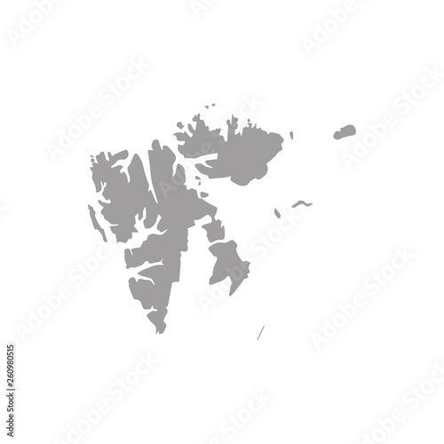 Map of Svalbard - Norway Vector Illustration photo