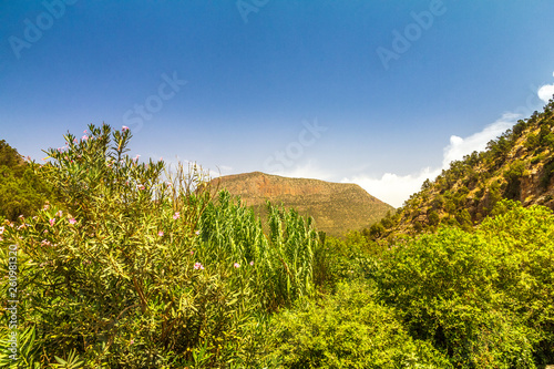 Landscape of the Beni Snassen Mountains in northeast Morocco  Africa.