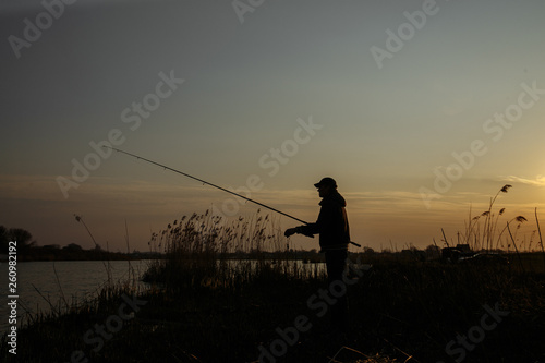 catching fish from the shore