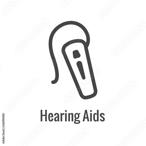 Hearing Aid or loss w Sound Wave Images Set