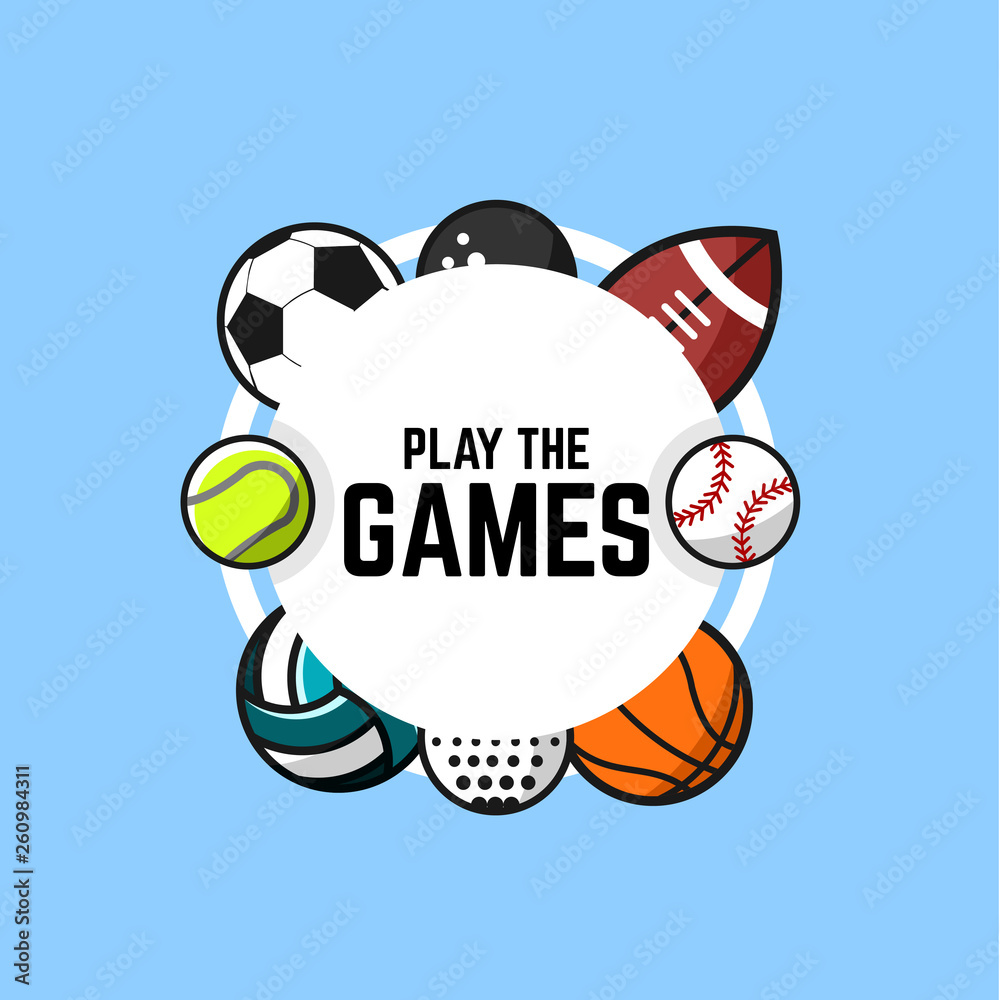 Sports Background Vector Design Template
