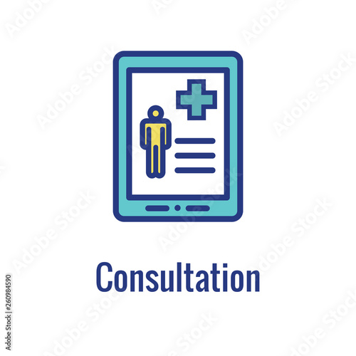 Digital Health Icon w Wearable Technology or Mobile / Tablet image