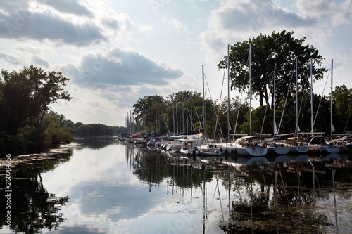 Harbour of Toronto Island on a summer day