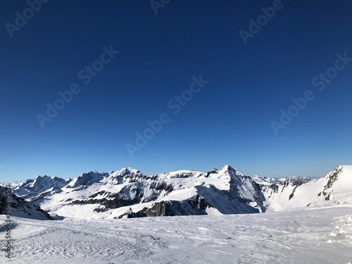 Snowy landscapes and views near Laax, Graubunden, Switzerland © Katherine