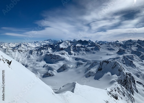 Panoramic Views from Mont Fort in Verbier, Switzerland photo