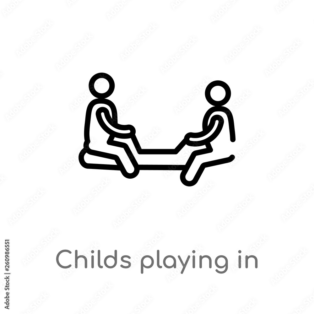 outline childs playing in playgrpound vector icon. isolated black simple line element illustration from people concept. editable vector stroke childs playing in playgrpound icon on white background outline childs playing in playgrpound vector icon. isolated black simple line element illustration from people concept. editable vector stroke childs playing in playgrpound icon on white background