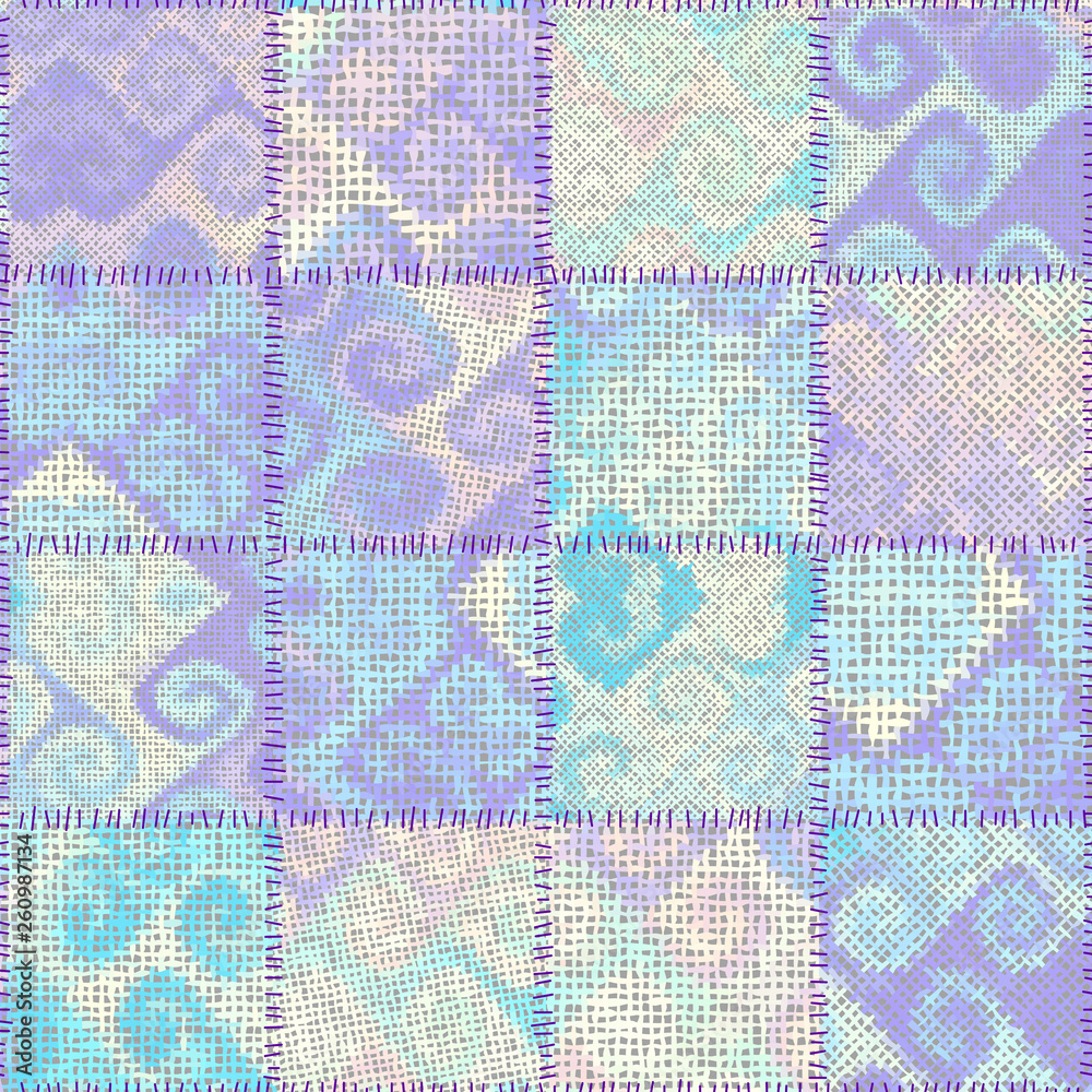 Imitation of a texture of rough canvas. Seamless pattern.