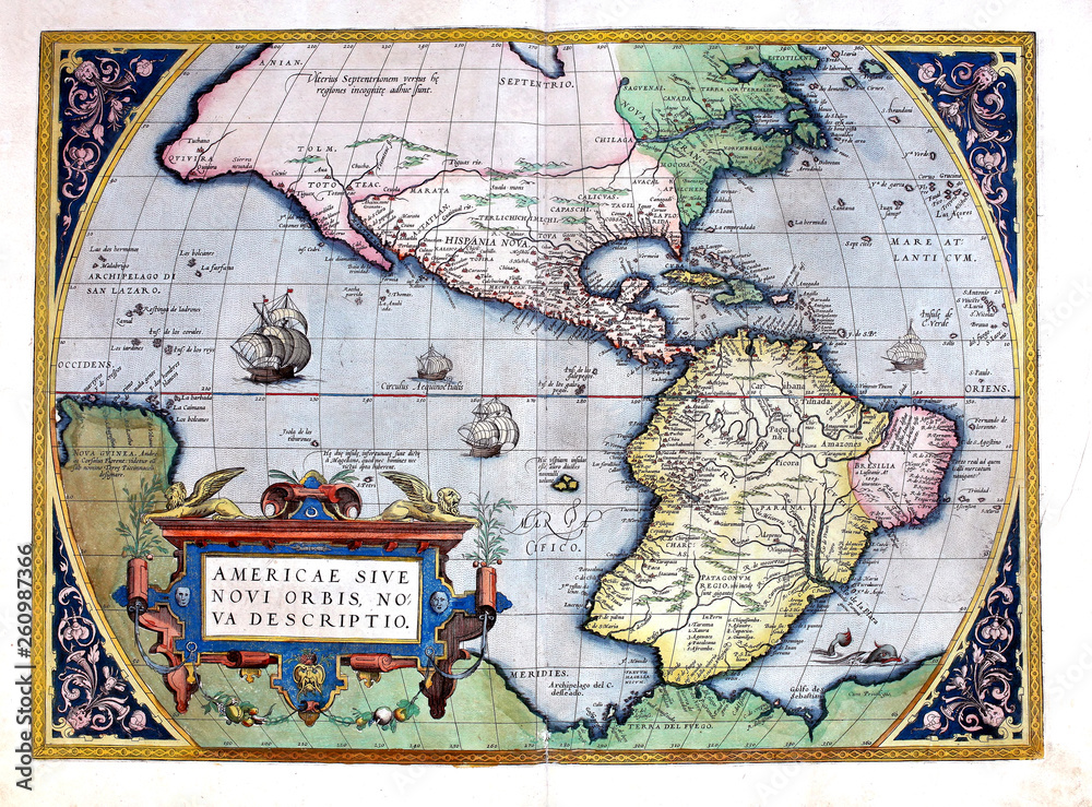 Obraz premium Ald engraving map