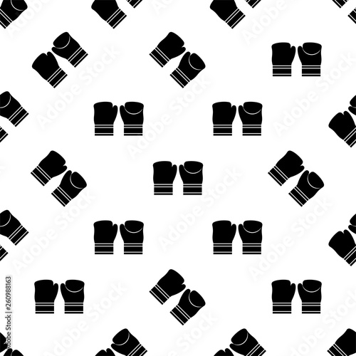 Boxing Glove Icon Seamless Pattern