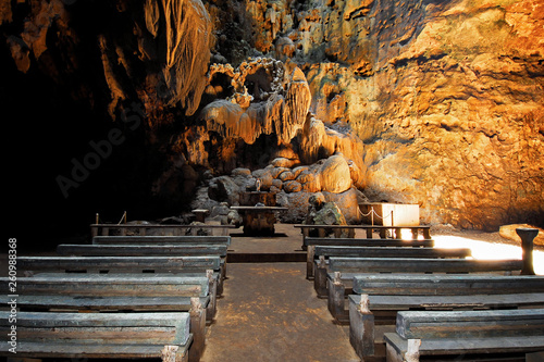 Penablanca, Cagayan Province, Philippines: Church built by local people inside the first chamber of the illuminated Callao Cave photo