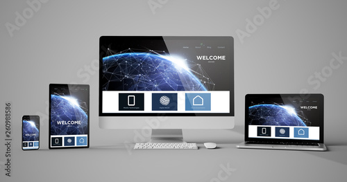 responsive devices isolated design homepage photo