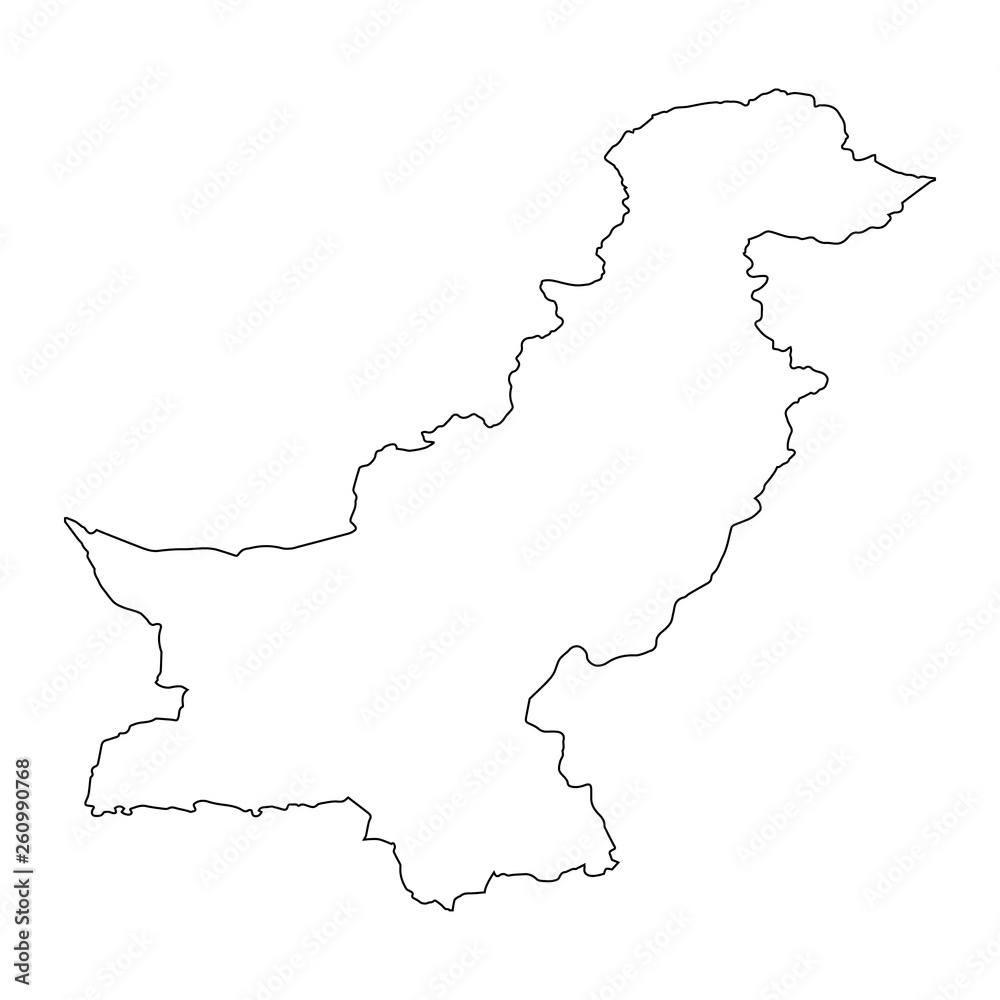 map black outline Pakistan