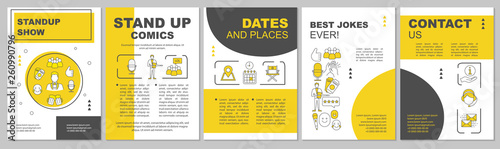 Standup show brochure template layout