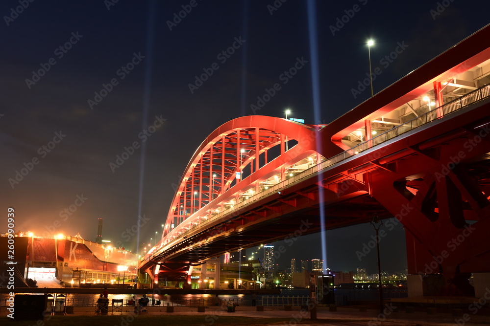 神戸大橋、ライトアップ