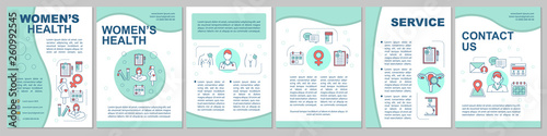 Women's health brochure template layout
