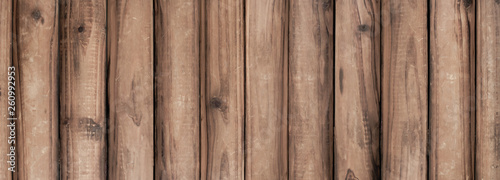 Brown wide plank, wooden background.
