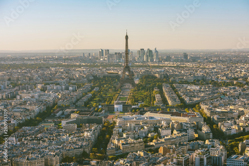 Paris  Eiffel tower at evening  France  Europe
