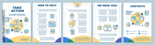 Volunteering activity brochure template layout