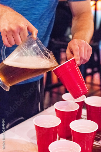 Beer Pong at a Party