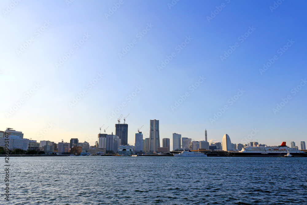 Modern scenery of port town Yokohama Modern scenery of port town Yokohama