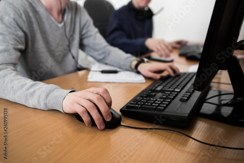 office worker at the computer