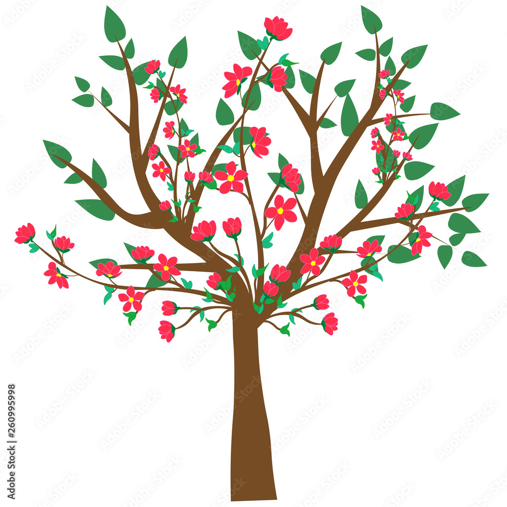 Obraz premium vector flower tree 
