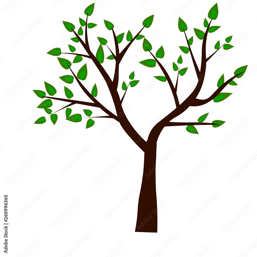 Web. Tree and roots vector, tree with round shape Web. Tree and roots vector, tree with round shape