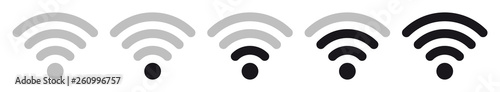WLAN Abgerundet Signalstärke Schwarz