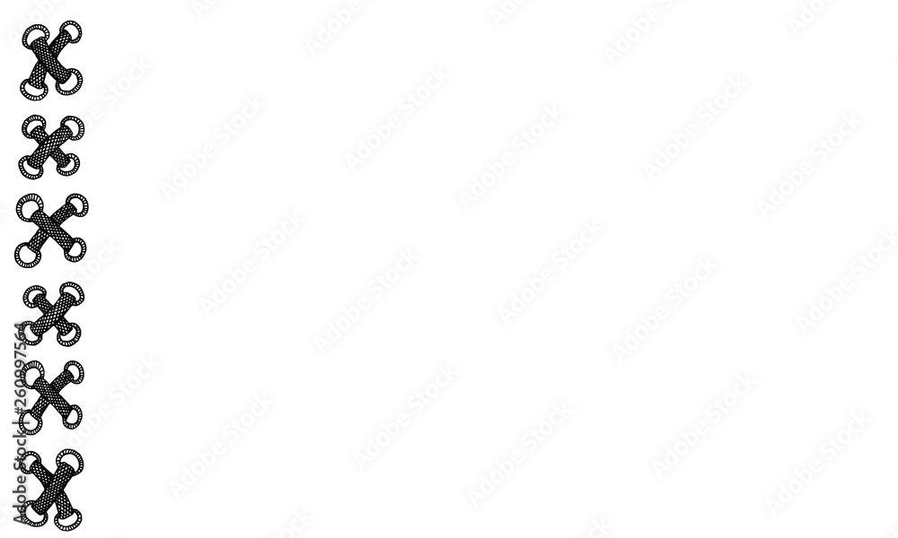 Hand drawn black shoelace in doodle style on white background. Backdrop vector illustration Hand drawn black shoelace in doodle style on white background. Backdrop vector illustration