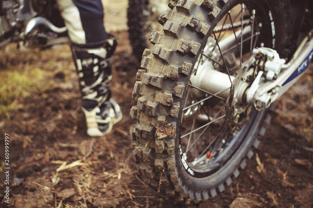 Naklejka premium wheel cross motorcycle