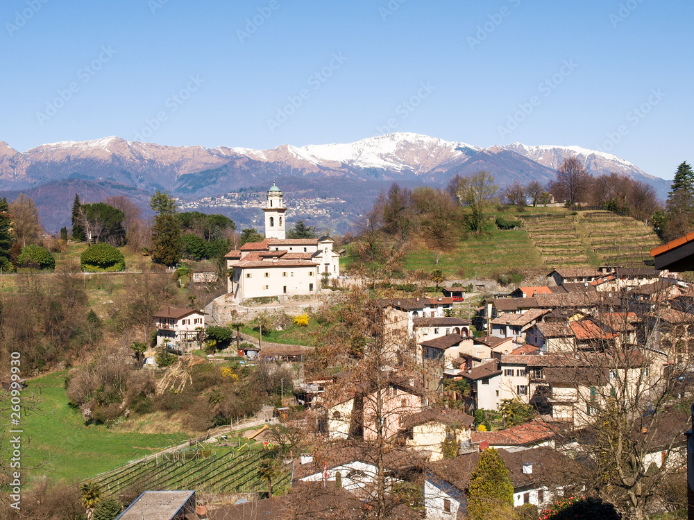 Carabbia, panoramic view of the hill