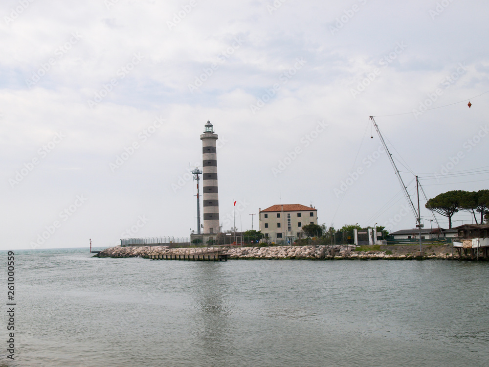 Jesolo lightouse for access to the port Jesolo lightouse for access to the port