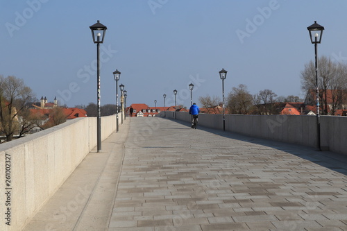 Die Steinerne Brücke als Wahrzeichen in Regensburg photo