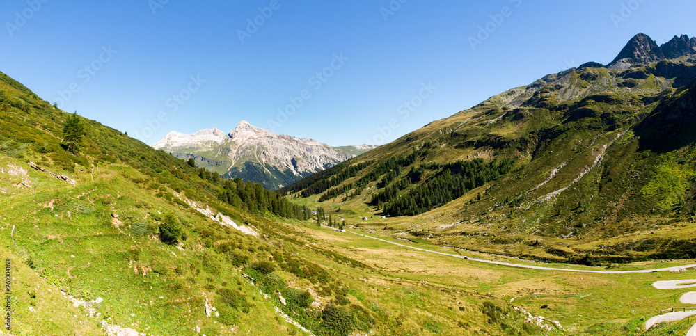 Fototapeta premium the road on northside of the pass