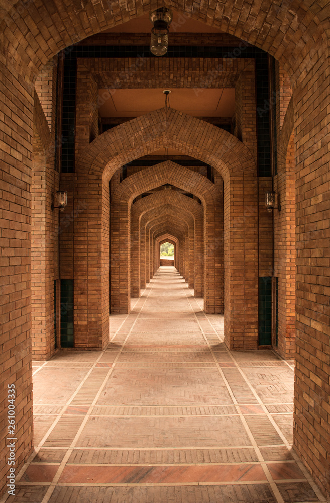 bahria mosque inside view path hallway