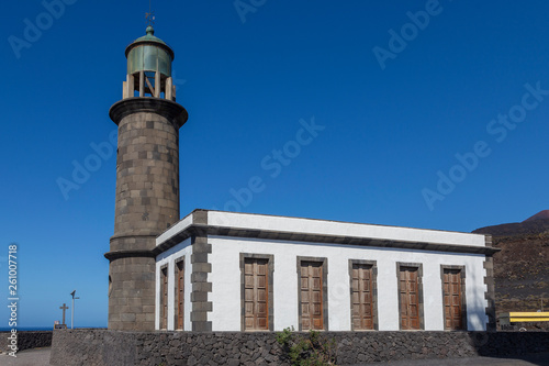 Fuencaliente Spain. 03-10-2019. Lighthouse at Fuencaliente. La Palma. Canary Islands.