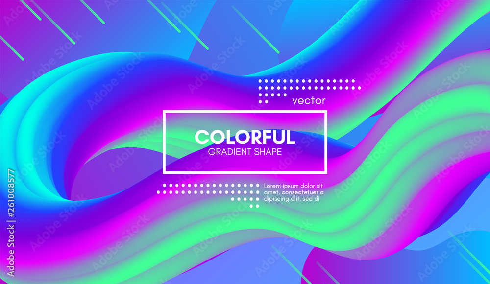 Abstract Wave Gradient Liquid Shape. 3d Background. Abstract Wave Gradient Liquid Shape. 3d Background.