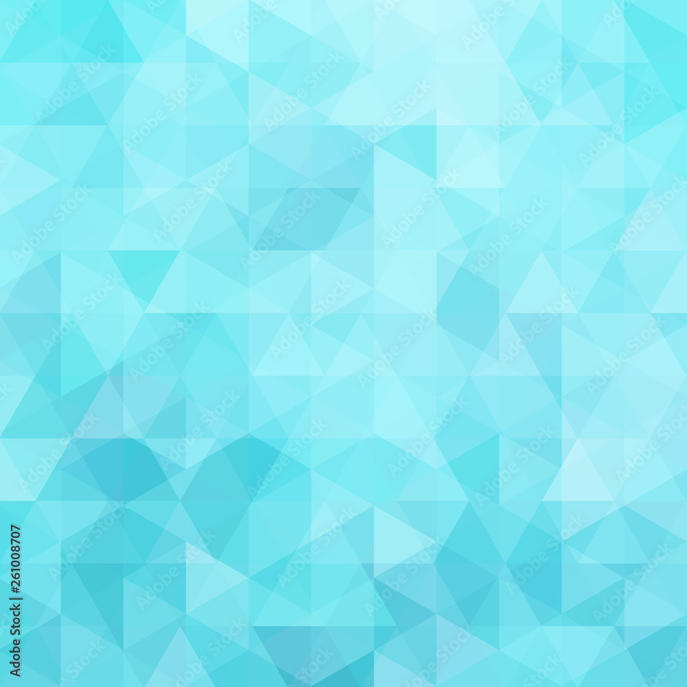 Background made of pastel blue triangles. Square composition with geometric shapes. Eps 10
