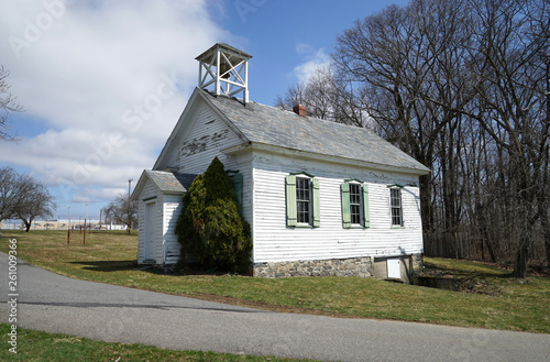Old one-room Union schoolhouse in Bangor, Pennsylvania photo
