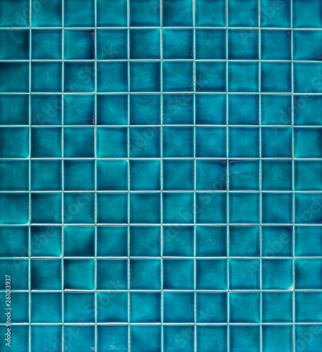 classic blue mosaic tile in the pool