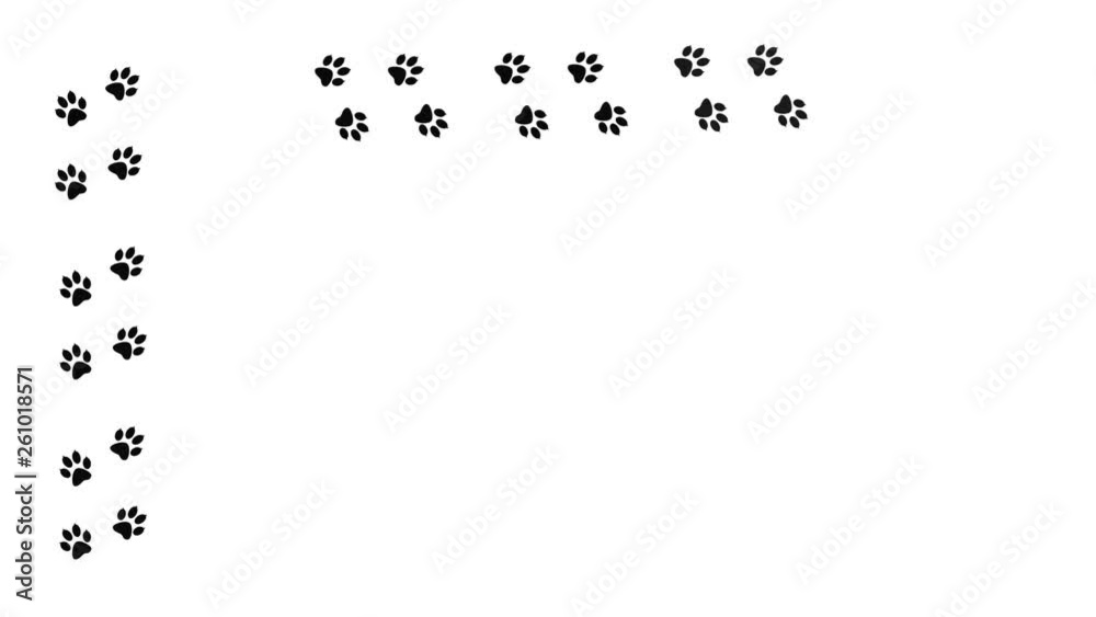 Imprints of human and animal tracks. Traces of moving cartoons. Imprints of human and animal tracks. Traces of moving cartoons.