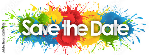 save the date word in splash’s background