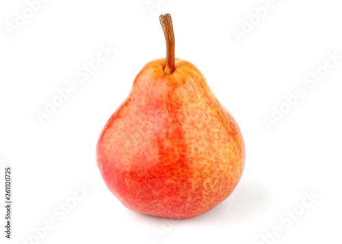 Ripe red-yellow pear isolated.