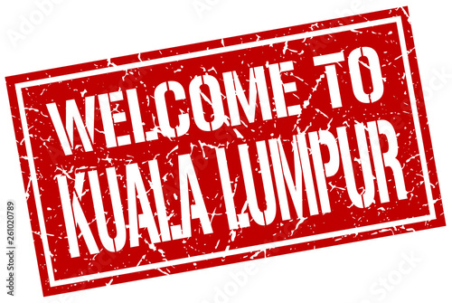 Canvas Print welcome to Kuala Lumpur stamp