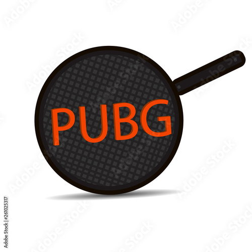 The famous pan from the game PUBG on a white background. Vector illustration.