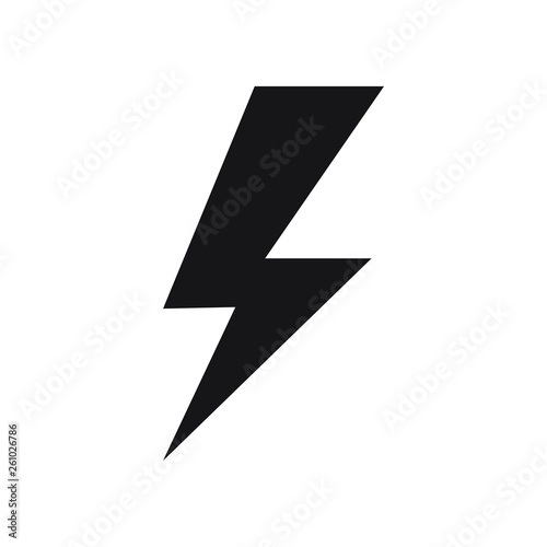 Lightning, electric power vector logo design element. Energy and thunder electricity symbol concept. Lightning bolt sign in the circle. Flash vector emblem template. Power fast speed